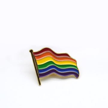 Pin de la solapa del esmalte del arco iris del orgullo gay al por mayor